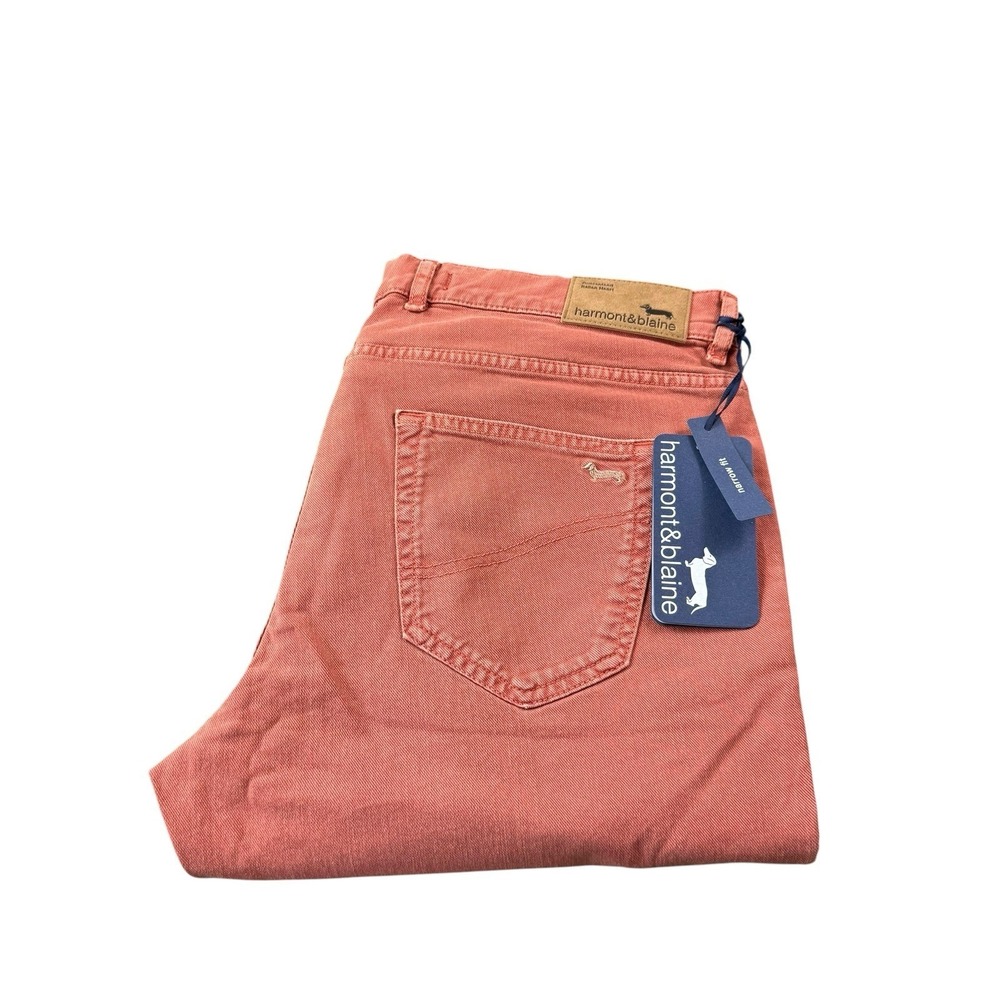 Harmont & Blaine Orange Garment Dyed Cotton Blend Jean Size‎ 38x31 NWT